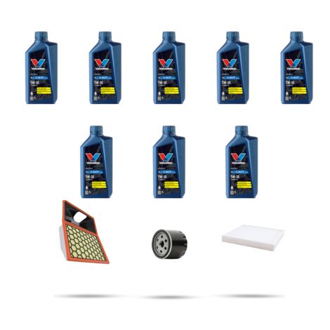 Kit tagliando 3 FILTRI e 8L OLIO compatibile con Iveco Daily V 70C 14 3.0 CNG 100kw dal 2011