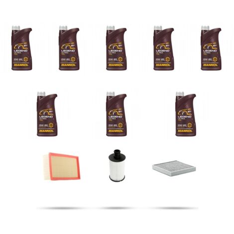 Kit tagliando 3 FILTRI e 8L OLIO compatibile con Jaguar XF (250) 5.0 XFR-S 405kw dal 2012