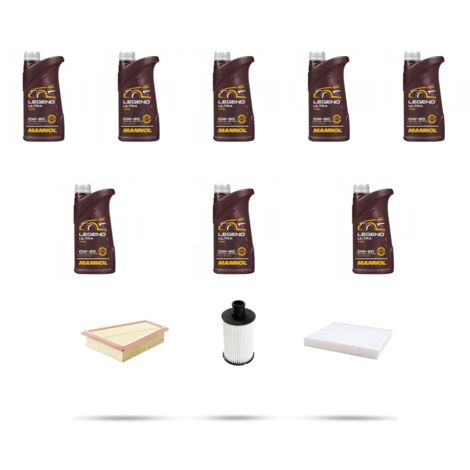 Kit tagliando 3 FILTRI e 8L OLIO compatibile con Jaguar XF (x260) 3.0 280kw dal 2015