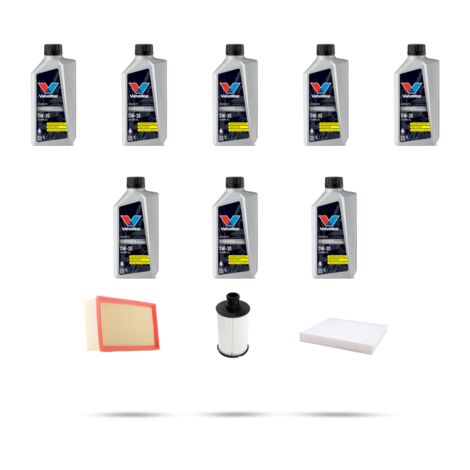 Kit tagliando 3 FILTRI e 8L OLIO compatibile con Land Rover IV (L405) 5.0 V8 416kw dal 2017