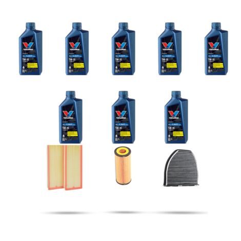 Kit tagliando 3 FILTRI e 8L OLIO compatibile con Mercedes Classe C (W204,C204,S204) C230 150kw Dal 2007 al 2009