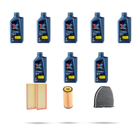 Kit tagliando 3 FILTRI e 8L OLIO compatibile con Mercedes Classe C (W204,C204,S204) C300 170kw Dal 2009