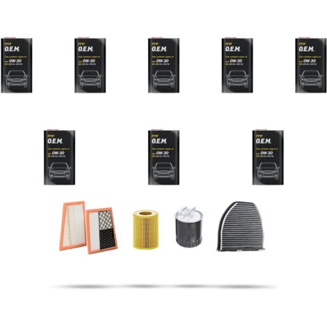 Kit tagliando 3 FILTRI e 8L OLIO compatibile con Mercedes Classe C (W204,C204,S204) C350 CDI 165kw Dal 2009 al 2014