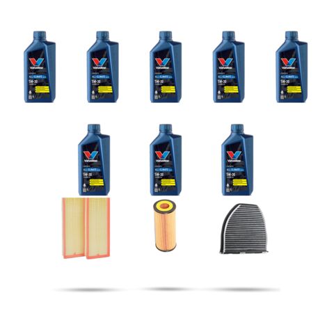 Kit tagliando 3 FILTRI e 8L OLIO compatibile con Mercedes Classe C (W204,C204,S204) C350 CGI 215kw Dal 2008