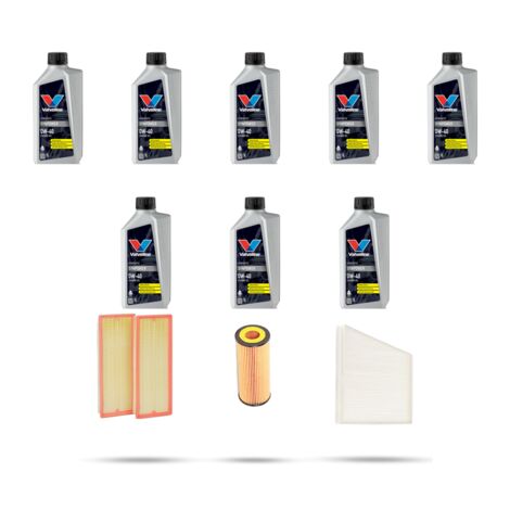 Kit tagliando 3 FILTRI e 8L OLIO compatibile con Mercedes CLS (C219) 350 200kw Dal 2004