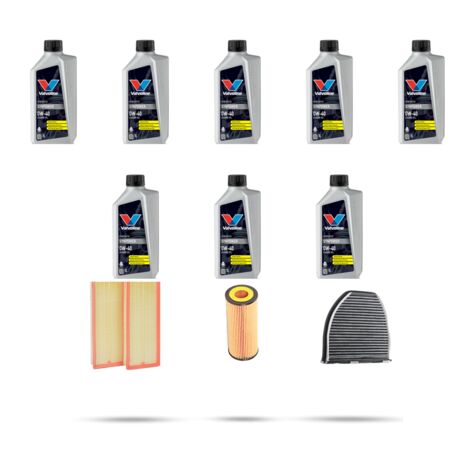 Kit tagliando 3 FILTRI e 8L OLIO compatibile con Mercedes E Coupe Cabrio (A207,C207) 350 CGI 215kw dal 2009