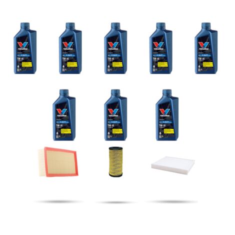 Kit tagliando 3 FILTRI e 8L OLIO compatibile con Renault Espace V 2.0 Blue dCi 200 147Kw dal 2018