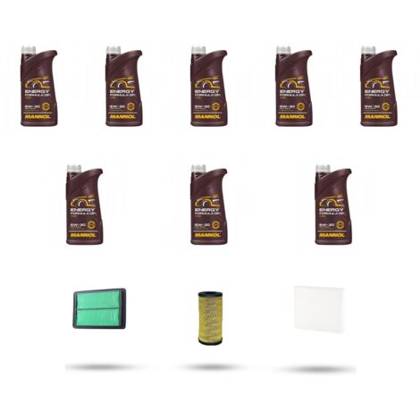 Kit tagliando 3 FILTRI e 8L OLIO compatibile con Renault Koleos II 2.0 Blue DCI 190 140kw dal 2019