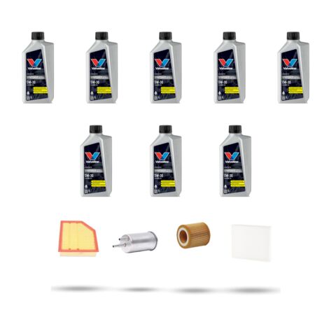Kit tagliando 3 FILTRI e 8L OLIO compatibile con Volvo S80 II 3.0 T6 210Kw dal 2007 al 2010