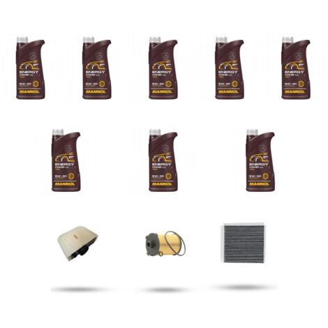 Kit tagliando 3 FILTRI e 8L OLIO compatibile con Vw Touareg III 3.0 eHybrid (CR) 280Kw dal 2020