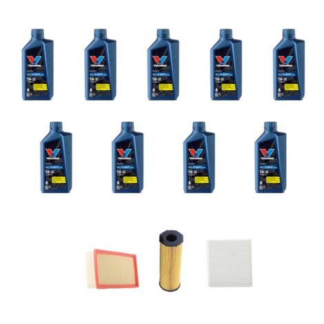 Kit tagliando 3 FILTRI e 9L OLIO compatibile con Audi A4 (B6,B7) 2.7 tdi V6 120kw dal 2005 al 2008