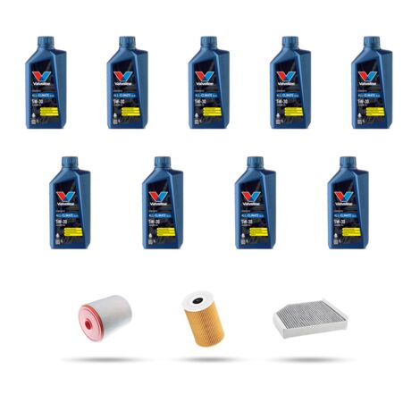 Kit tagliando 3 FILTRI e 9L OLIO compatibile con Audi A7 (4GA,4GF) 4.0 tfsi S7 309kw dal 2012