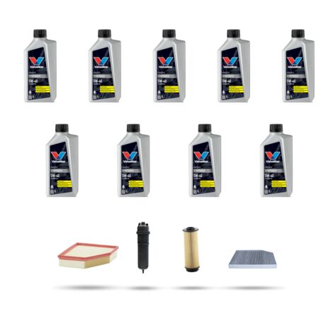 Kit tagliando 3 FILTRI e 9L OLIO compatibile con Bmw x5 (E70) M 5.0 408kw dal 2009