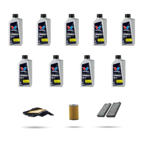 Kit tagliando 3 FILTRI e 9L OLIO compatibile con Bmw x6 (E71) active hybrid 357kw dal 2009 al 2011