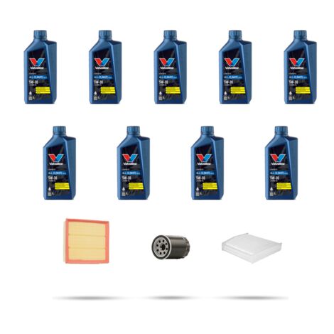 Kit tagliando 3 FILTRI e 9L OLIO compatibile con Ford Transit 2014 2.0 TDCi EcoBlue 110kw dal 2021