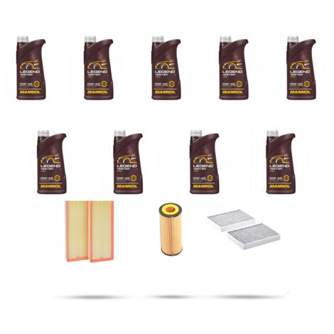 Kit tagliando 3 FILTRI e 9L OLIO compatibile con Mercedes Classe GL (X164) 450 250KW DaL 2006