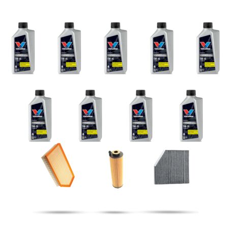 Kit tagliando 3 FILTRI e 9L OLIO compatibile con Mercedes Classe GLE (W167) 450 EQ 270kw Dal 2018