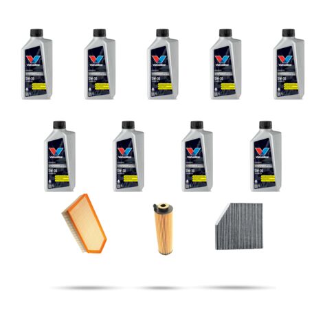 Kit tagliando 3 FILTRI e 9L OLIO compatibile con Mercedes Classe GLE (W167) 53 AMG 320kw Dal 2018