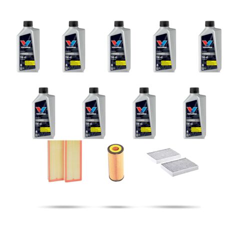 Kit tagliando 3 FILTRI e 9L OLIO compatibile con Mercedes Classe M (W164) 500 225kw Dal 2005