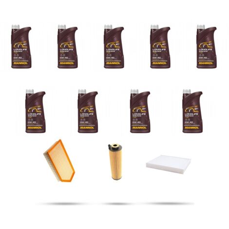 Kit tagliando 3 FILTRI e 9L OLIO compatibile con Mercedes CLS (C257) 50 4matic 320kw dal 2018