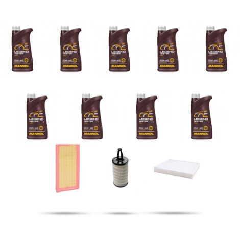 Kit tagliando 3 FILTRI e 9L OLIO compatibile con Mercedes GLE Coupe (C292) GLE 500 335kw Dal 2015