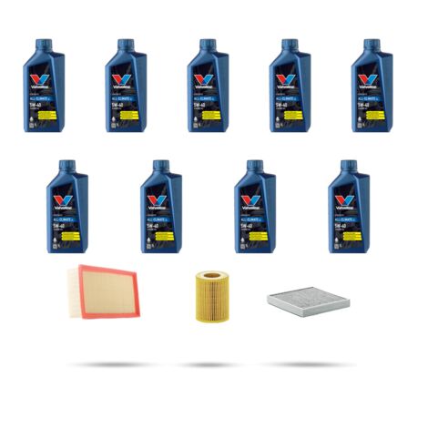 Kit tagliando 3 FILTRI e 9L OLIO compatibile con Porsche Cayenne II (958) 4.2 GTS 309Kw dal 2012