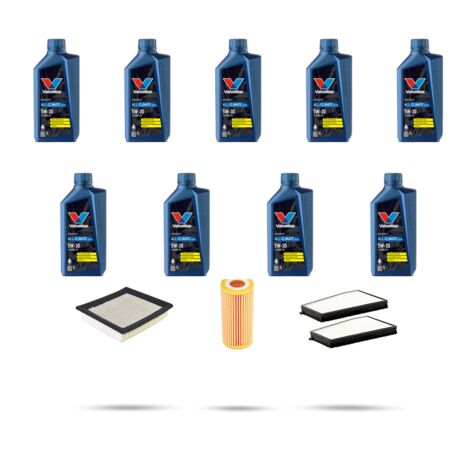 Kit tagliando 3 FILTRI e 9L OLIO compatibile con Ssangyong Kyron 3.2 M320 162kw dal 2008