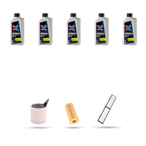 Kit tagliando 3 FILTRIe 5L OLIO compatibile con Bmw Serie 1 (E81,E82,E87,E88) 118 i 100kw dal 2008