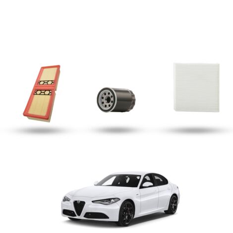 Kit Tagliando 4 filtri compatibile con Alfa Romeo Giulia (952) 2.0 Turbo 147kw dal 2016