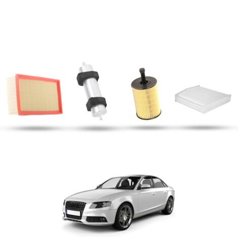 Kit Tagliando 4 filtri compatibile con Audi A4 (B8) 2.0 tdi 125kw dal 2008 al 20012