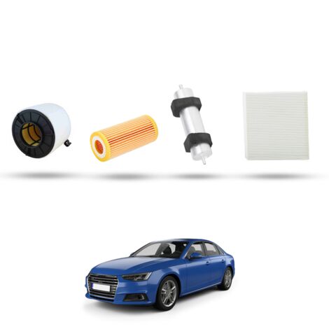 Kit Tagliando 4 filtri compatibile con Audi A4 (B9) 3.0 tdi 200kw dal 2015