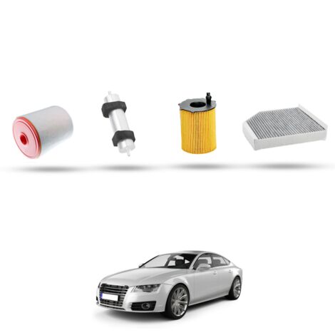 Kit Tagliando 4 filtri compatibile con Audi A7 (4GA,4GF) 3.0 tdi 176kw dal 2011