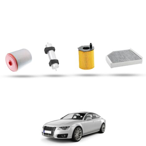 Kit Tagliando 4 filtri compatibile con Audi A7 (4GA,4GF) 3.0 tdi 180kw dal 2010