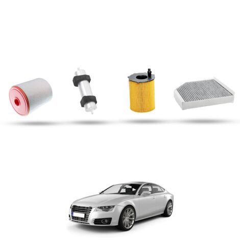 Kit Tagliando 4 filtri compatibile con Audi A7 (4GA,4GF) 3.0 tdi 230kw dal 2011