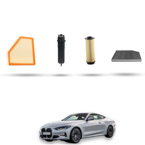 Kit tagliando 4 filtri compatibile con Bmw serie 4 (G22,G23 G80) 430d hybrid 210kw dal 2021