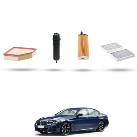 Kit tagliando 4 filtri compatibile con Bmw serie 5 (G30,G31,F90) 520d 120kw dal 2019