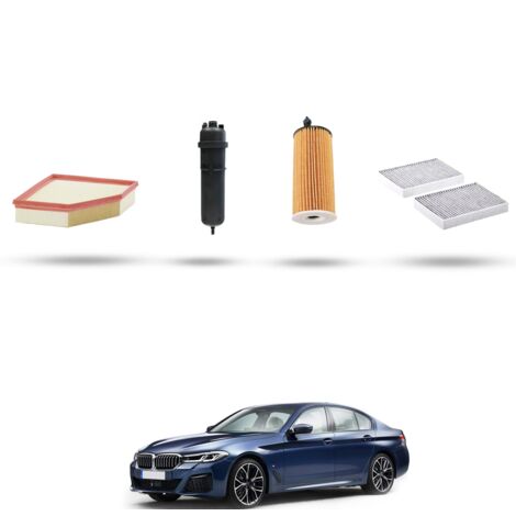 Kit tagliando 4 filtri compatibile con Bmw serie 5 (G30,G31,F90) 520d hybrid 120kw dal 2019