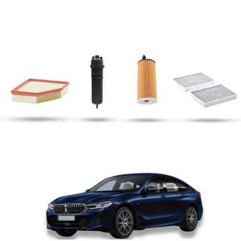 Kit tagliando 4 filtri compatibile con Bmw serie 6 (G32GT) 620d 140kw dal 2018
