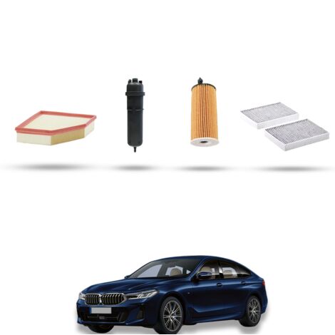 Kit tagliando 4 filtri compatibile con Bmw serie 6 (G32GT) 620d hybrid 140kw dal 2020