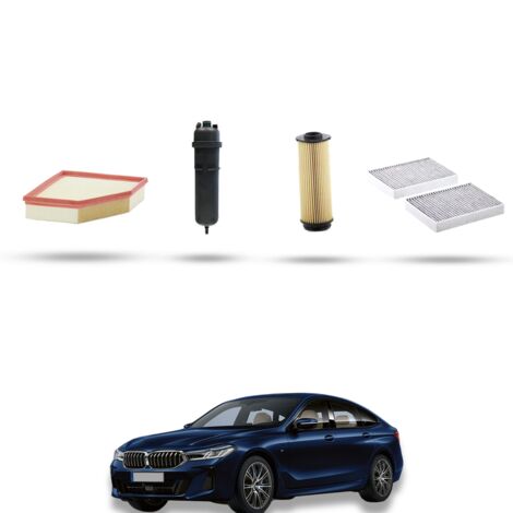 Kit tagliando 4 filtri compatibile con Bmw serie 6 (G32GT) 630d hybrid 210kw dal 2020