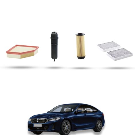Kit tagliando 4 filtri compatibile con Bmw serie 6 (G32GT) 640d hybrid 250kw dal 2020