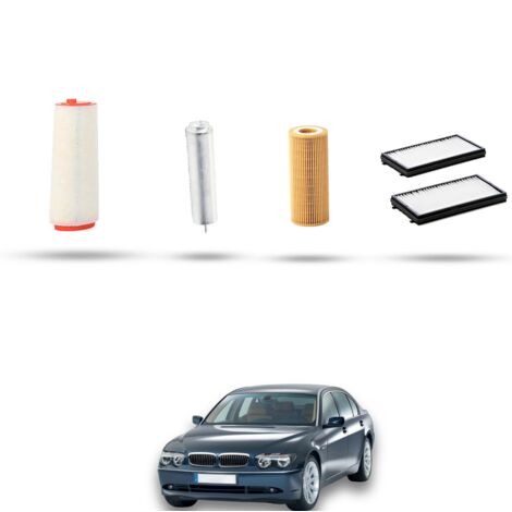 Kit tagliando 4 filtri compatibile con Bmw serie 7 (E65,E66) 730d 160kw dal 2002
