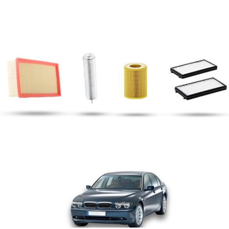 Kit tagliando 4 filtri compatibile con Bmw serie 7 (E65,E66) 740d 190kw dal 2002