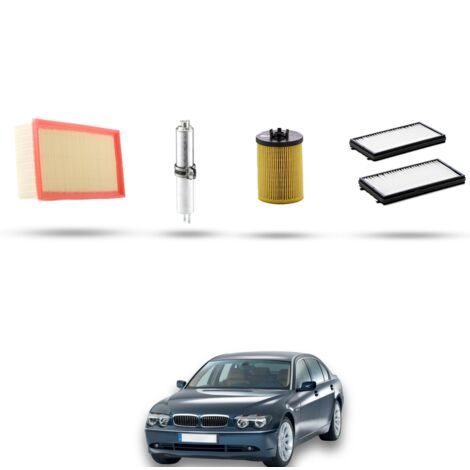 Kit tagliando 4 filtri compatibile con Bmw serie 7 (E65,E66) 740i 225kw dal 2005
