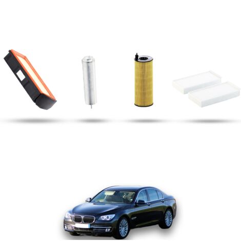 Kit tagliando 4 filtri compatibile con Bmw serie 7 (F01, F02) 750d 280kw dal 2012