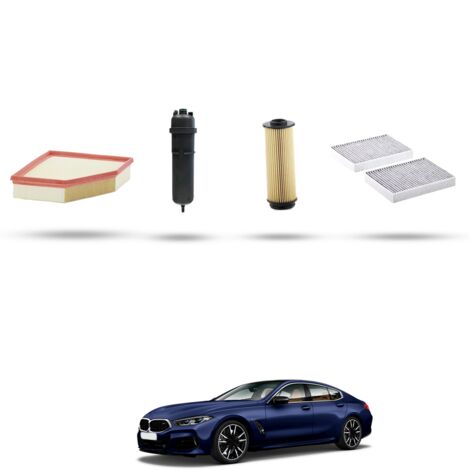 Kit tagliando 4 filtri compatibile con Bmw serie 8 (G15,G16)840d hybrid 250kw dal 2020