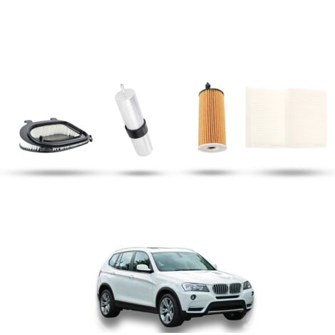 Kit tagliando 4 filtri compatibile con Bmw X3 (F25) 18d 105kw dal 2012 al 2014