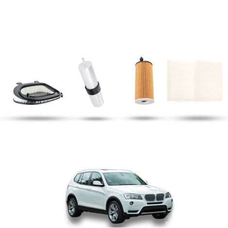 Kit tagliando 4 filtri compatibile con Bmw x3 (F25) 20dx 120kw dal 2010 al 2017