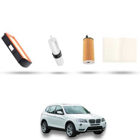 Kit tagliando 4 filtri compatibile con Bmw x3 (F25) 35d 230kw dal 2011 al 2017