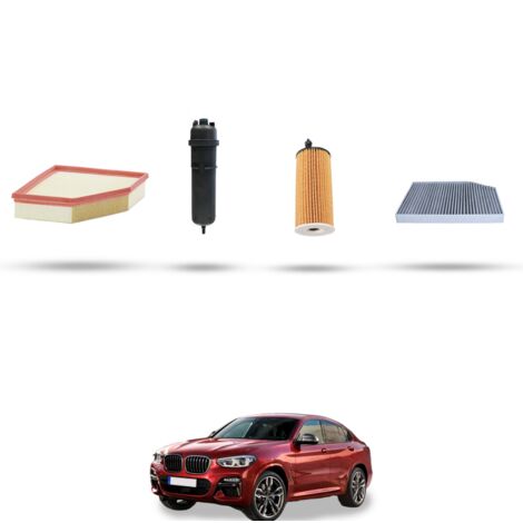 Kit tagliando 4 filtri compatibile con Bmw x4 (G02,F98) 20dx 140kw dal 2018